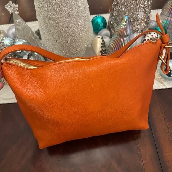 Portland Leather goods SLOUCHY SHOULDER BAG Orange Koi Large purse - Picture 5 of 11